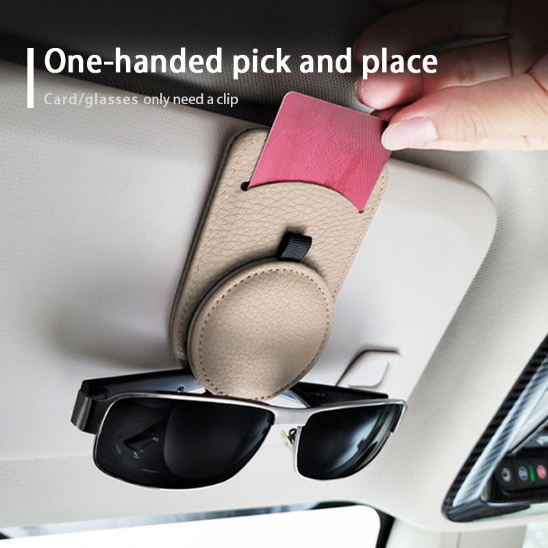 Clip In, Drive On with This Sleek Visor Glasses Holder